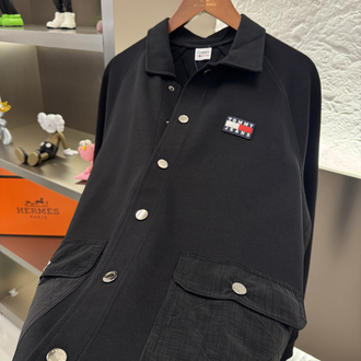 Tommy Hilfiger Logo Appliquéd %100 Cotton Jacket 