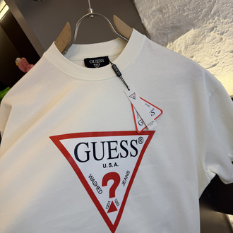 GUESS Logo Appliquéd %100 Cotton Tshirt