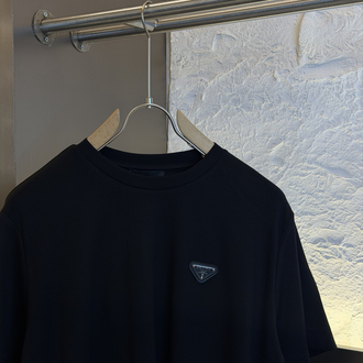 Prada Milano Logo Appliquéd %100 Cotton Tshirt