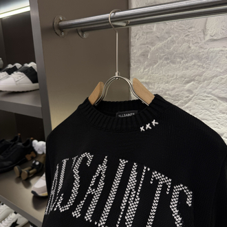 Allsaints %100 Pamuk Cashmere Triko Kazak (Siyah)