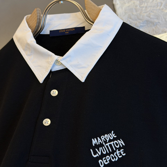 Louis Vuitton Logo Appliquéd %100 Cotton Polo Tshirt