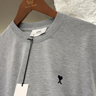 Ami Paris Logo Appliquéd %100 Cotton Tshirt
