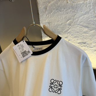 LOEWE Logo Appliquéd %100 Cotton Tshirt