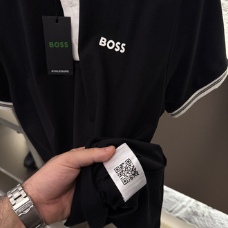 BOSS Logo Appliquéd %100 Cotton Polo Tshirt