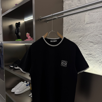 LOEWE Logo Appliquéd %100 Cotton Tshirt
