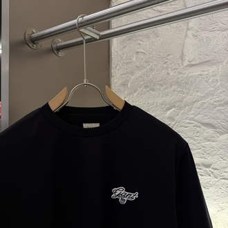 GANT Logo Appliquéd %100 Cotton Tshirt Siyah