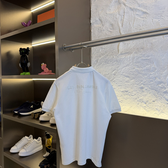 Les Benjamins Logo Appliquéd %100 Cotton Polo Tshirt