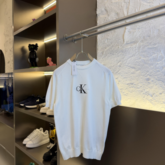 Calvin Klein Logo Appliquéd %100 Cotton Knitwear