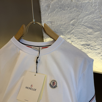 Moncler Logo Appliquéd %100 Cotton Tshirt