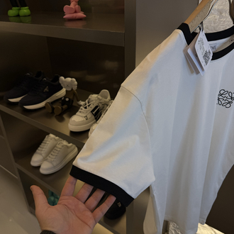 LOEWE Logo Appliquéd %100 Cotton Tshirt