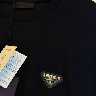 Prada Milano Logo Appliquéd %100 Cotton Tshirt
