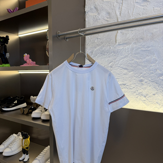 Moncler Logo Appliquéd %100 Cotton Tshirt
