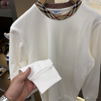 Burberry Premium %100 Pamuk Sweatshirt