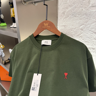 Ami Paris Logo Appliquéd %100 Cotton Tshirt