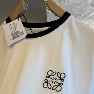 LOEWE Logo Appliquéd %100 Cotton Tshirt
