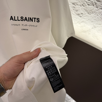 All Saints Logo Appliquéd %100 Cotton Tshirt