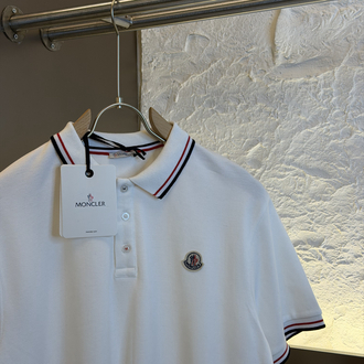 Moncler NFC Logo Appliquéd %100 Cotton Polo Tshirt