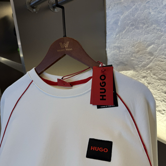 HUGO Logo Appliquéd %100 Cotton Sweatshirt