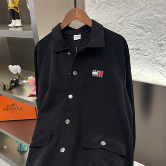 Tommy Hilfiger Logo Appliquéd %100 Cotton Jacket 