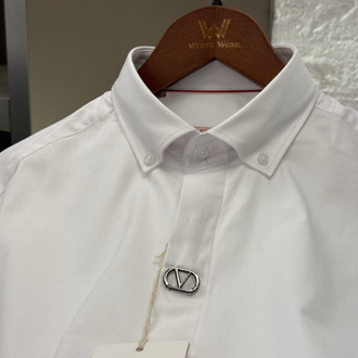 Valentino Gravani Logo Appliquéd Velvet Shirt Gömlek