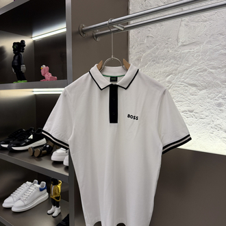 BOSS Logo Appliquéd %100 Cotton Polo Tshirt