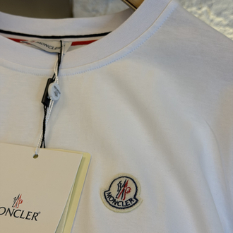 Moncler Logo Appliquéd %100 Cotton Tshirt