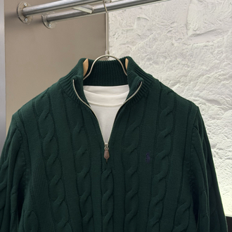 Ralph Lauren %100 Pamuk Örme Half Zip Triko