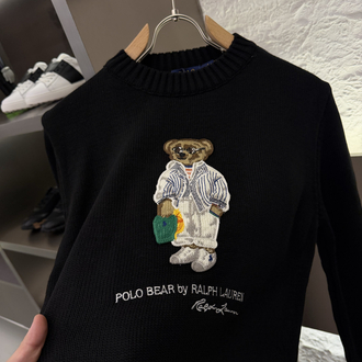 Ralph Lauren %100 Pamuk Triko Kazak (Siyah)