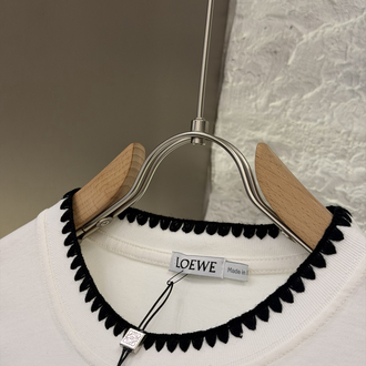 LOEWE Logo Appliquéd %100 Cotton Tshirt