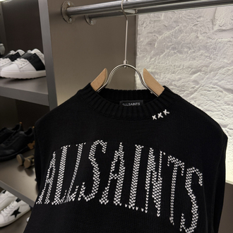 Allsaints %100 Pamuk Cashmere Triko Kazak (Siyah)