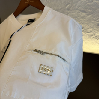 BOSS Logo Appliquéd %100 Cotton Tshirt