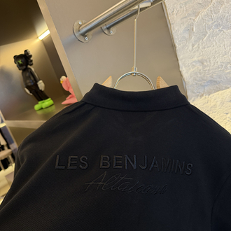 Les Benjamins Logo Appliquéd %100 Cotton Polo Tshirt