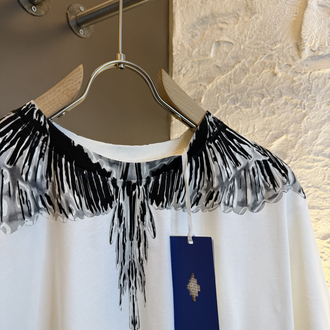 Marcelo Burlon Logo Appliquéd %100 Cotton Tshirt