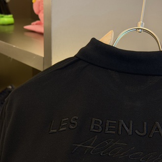 Les Benjamins Logo Appliquéd %100 Cotton Polo Tshirt