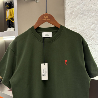 Ami Paris Logo Appliquéd %100 Cotton Tshirt