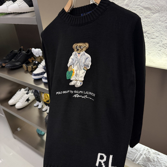 Ralph Lauren %100 Pamuk Triko Kazak (Siyah)
