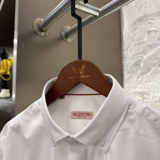 Valentino Gravani Logo Appliquéd Velvet Shirt Gömlek
