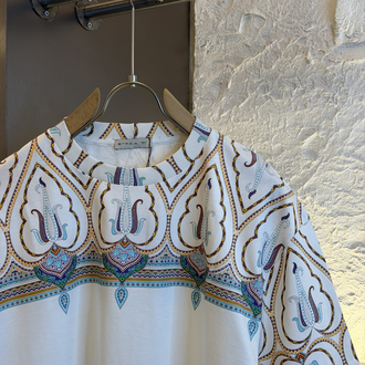 Etro Milano Logo Appliquéd %100 Cotton Tshirt