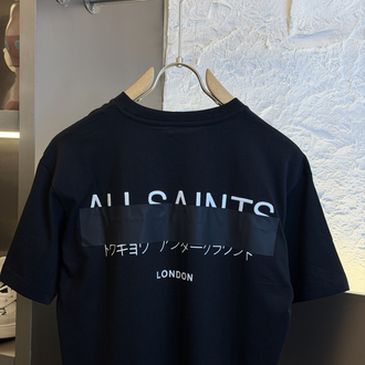 All Saints Logo Appliquéd %100 Cotton Tshirt
