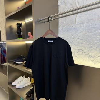 Ami Paris Logo Appliquéd %100 Cotton Tshirt