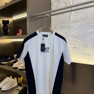 Emporio Armani Logo Appliquéd %100 Cotton Tshirt