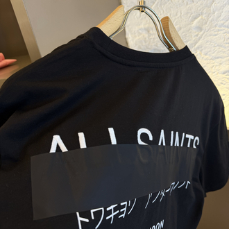 All Saints Logo Appliquéd %100 Cotton Tshirt
