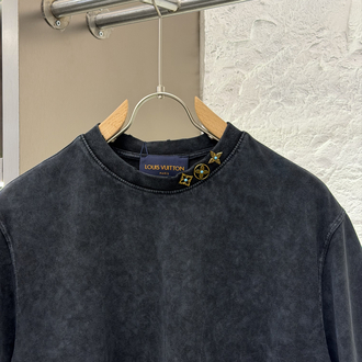 Louis Vuitton Logo Appliquéd %100 Cotton Tshirt