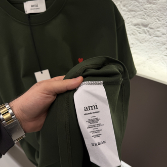 Ami Paris Logo Appliquéd %100 Cotton Tshirt