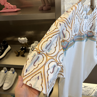Etro Milano Logo Appliquéd %100 Cotton Tshirt
