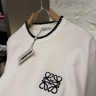 LOEWE Logo Appliquéd %100 Cotton Tshirt