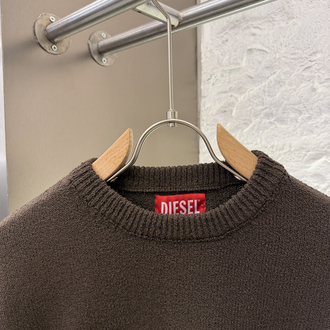 Diesel Premium %100 Pamuk Triko Kazak Kahve