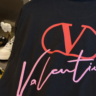 Valentino Garavani Logo Appliquéd %100 Cotton Tshirt