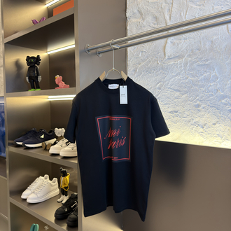 Ami Paris Logo Appliquéd %100 Cotton Tshirt