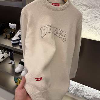 Diesel Premium %100 Pamuk Triko Kazak Kahve
